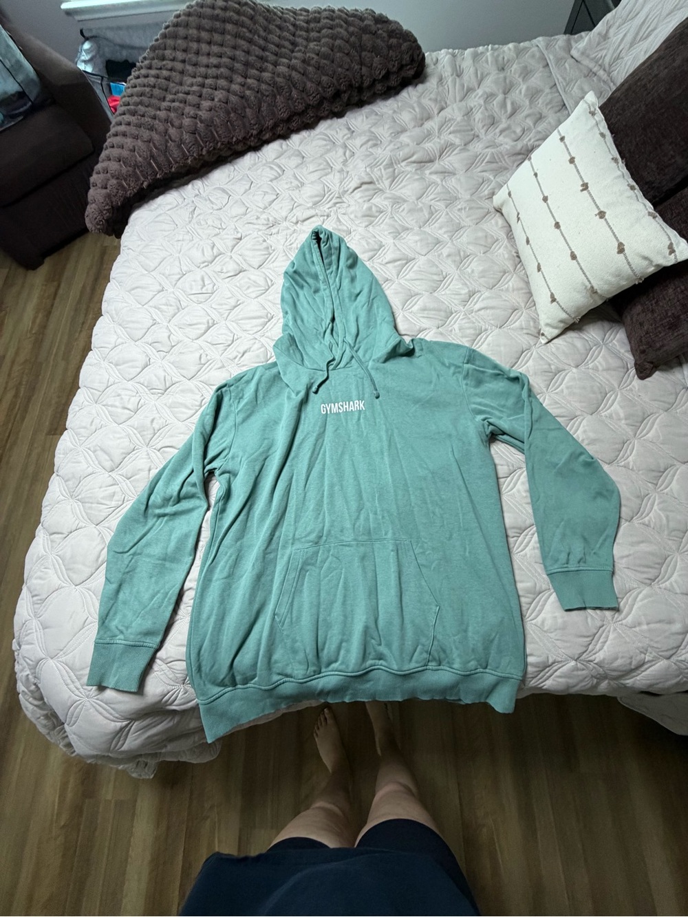 Gymshark Sage Green Zip-Up Hoodie